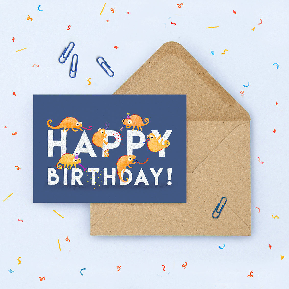 Birthday Chameleons Greetings Card image 1