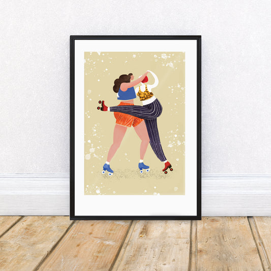 'Roller Shapes' A4 Art Print image 0