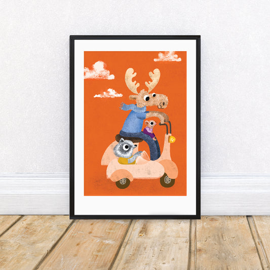 Motorcycle A4 Art Print image 0