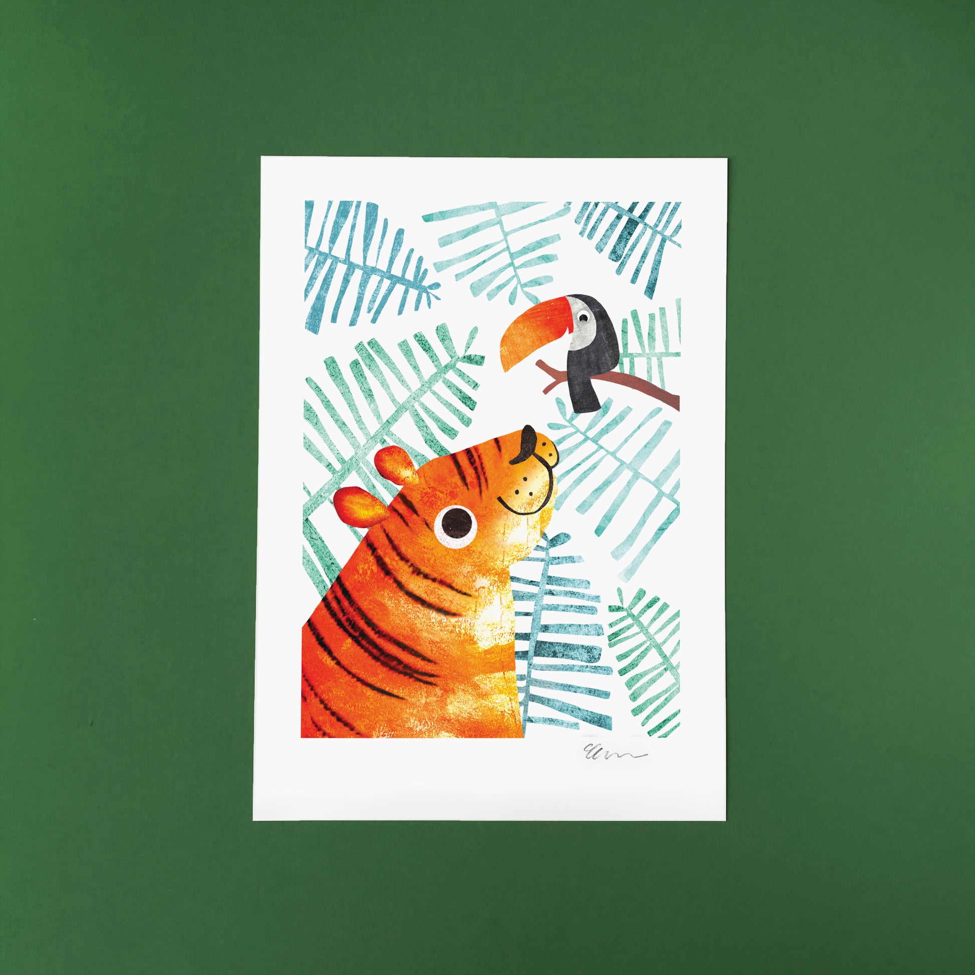 Tiger & Toucan Recycled A4 Art Print image 4
