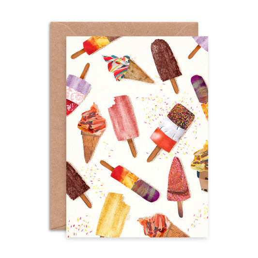 Ice Lollies Pattern Greetings Card image 0