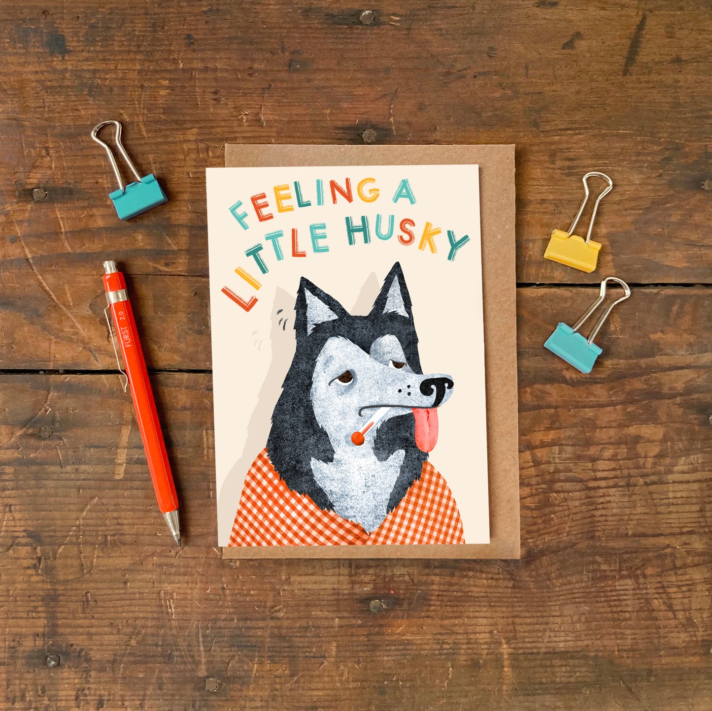 Feeling a Little Husky Get Well Soon Card image 2
