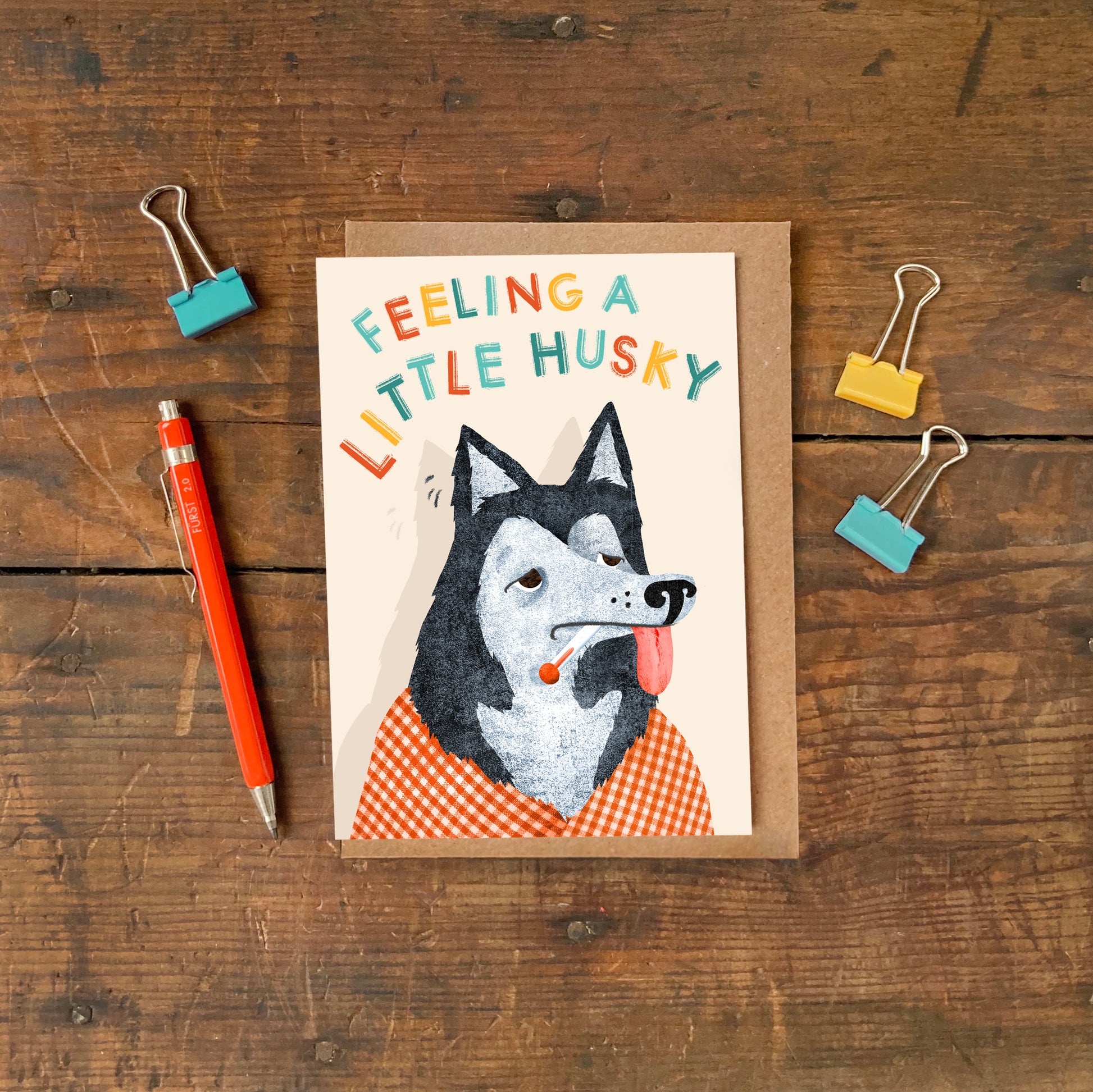 Feeling a Little Husky Get Well Soon Card image 2