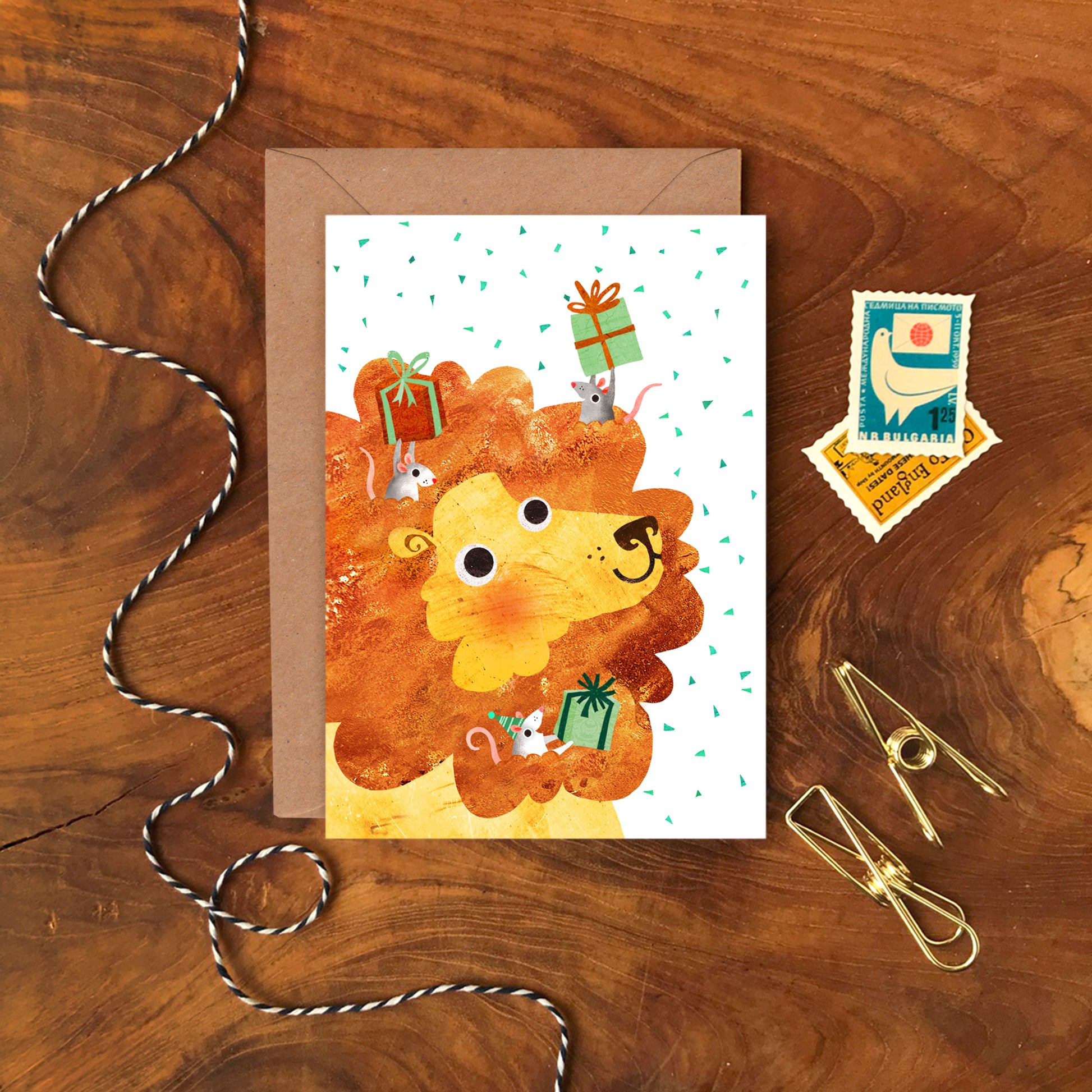 Lion & Mice Greetings Card image 1