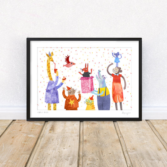 'Party Animals' A4 Art Print image 0
