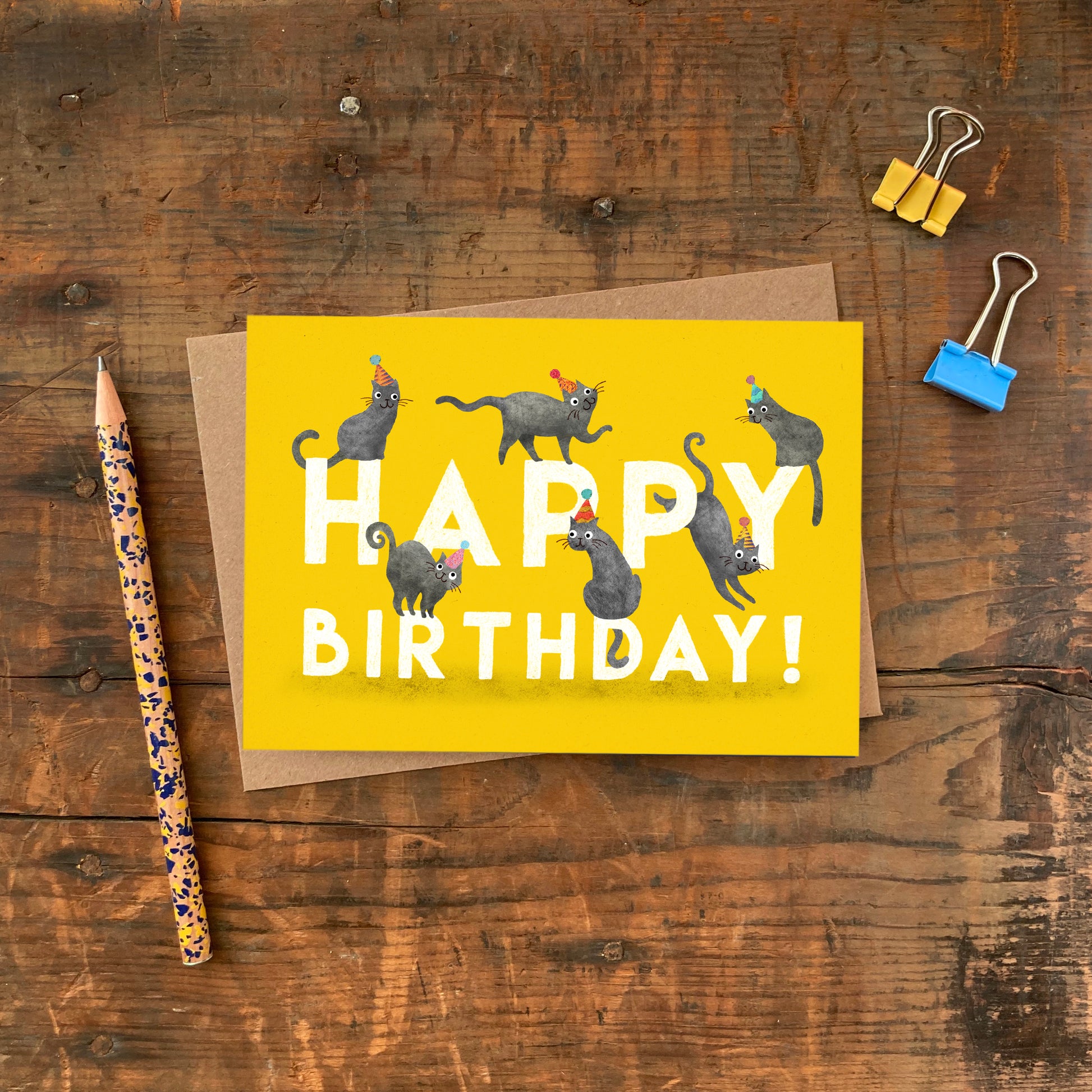 Happy Birthday Cats Greetings Card image 2