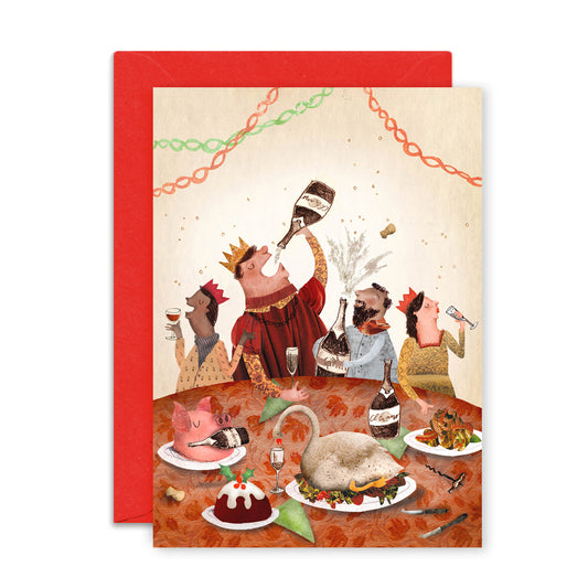 Christmas Champagne Greetings Card image 0